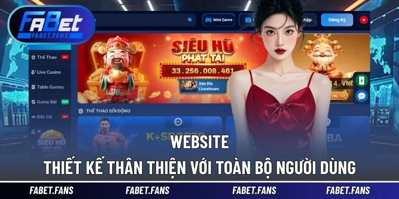 Website thiết kế thân thiện với toàn bộ người dùng