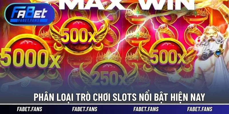 Phân loại trò chơi slots nổi bật hiện nay
